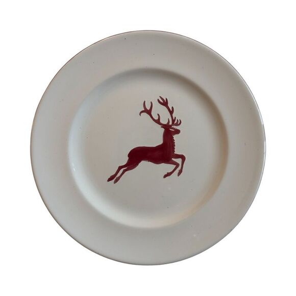 Ruby Red Deer Gourmet Breakfast Plate 8 5/8” Gmundner Keramik NWT - Picture 5 of 9